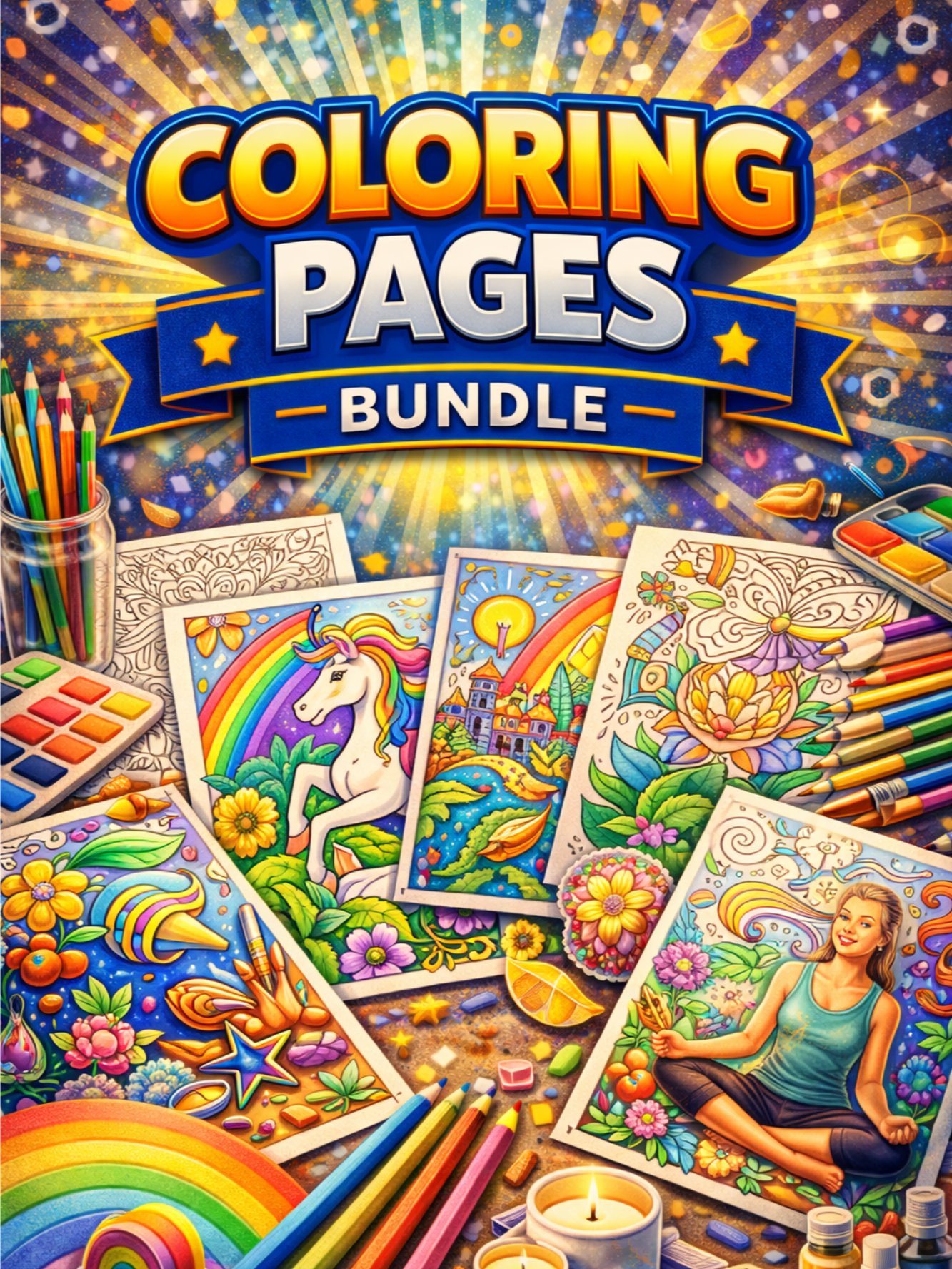 Coloring Pages Bundle Over 5000 Coloring Pages Resellers Bundle product image (1)