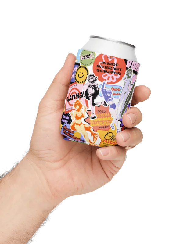 Stickerbomb Stubbie Holder / Can Cooler product image (2)