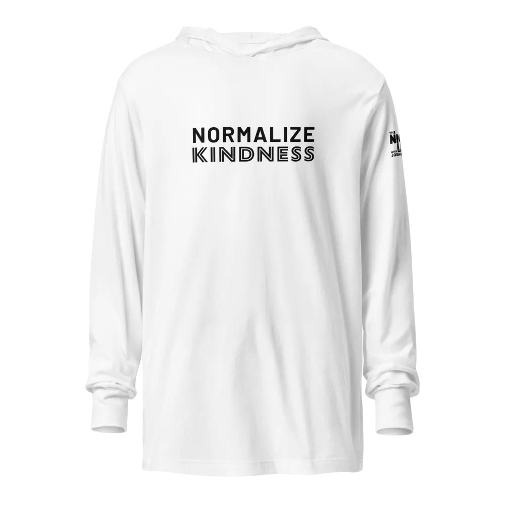 Normalize Kindness Hooded Tee (black text) product image (24)