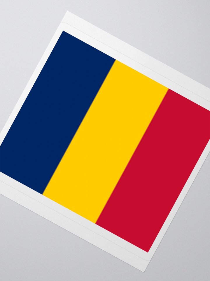 Chad Flag Sticker | Blue Yellow Red Design | Durable Vinyl | 3 Sizes product image (5)