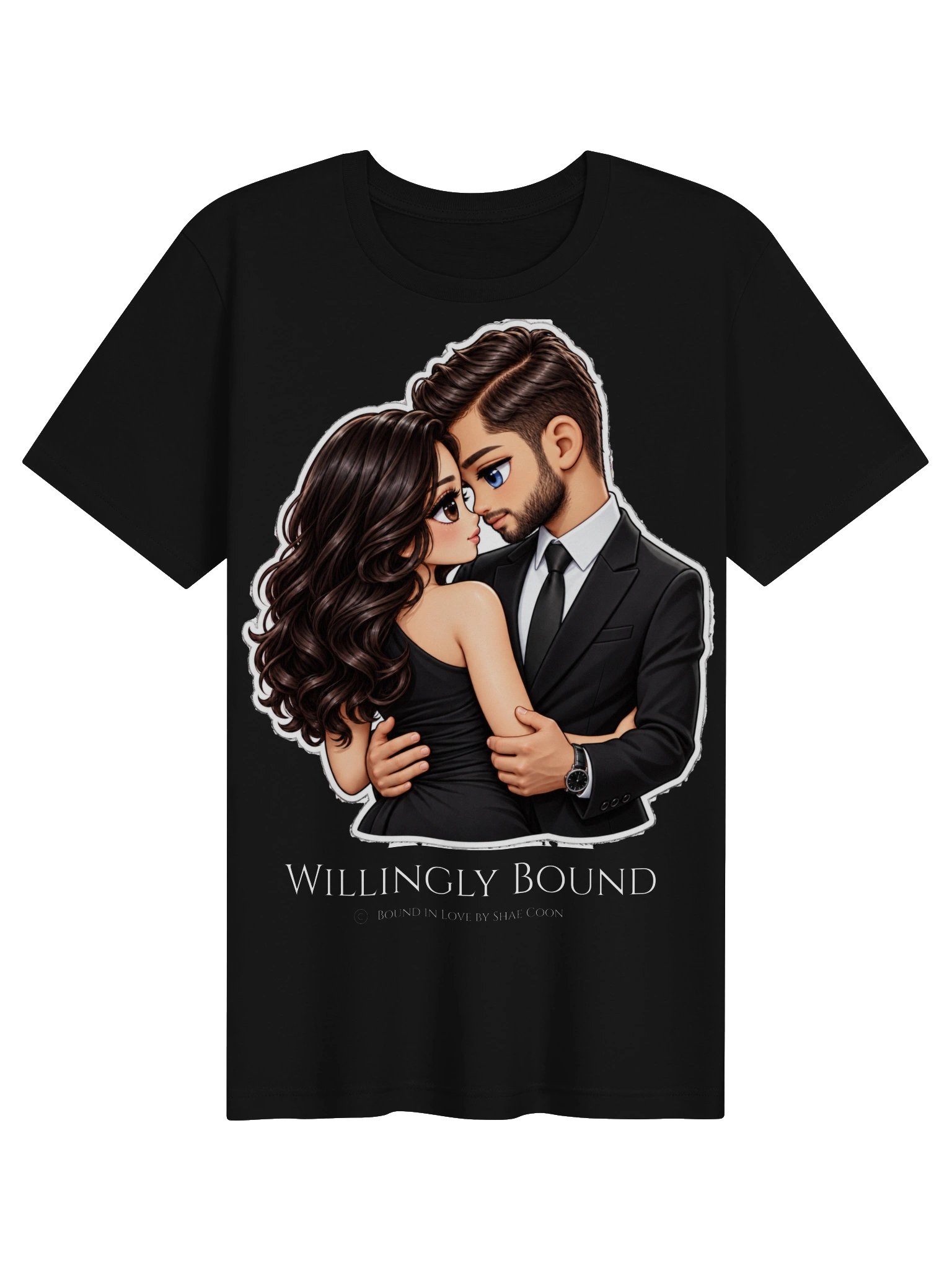 "Willingly Bound" - Chibi Couple Graphic Tee product image (1)