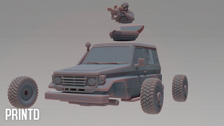 Multipurpose SUV - Modern Warfare Wargame Hobby Resin Scale Models product image (2)
