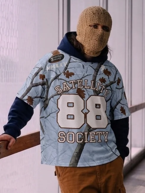 Satellite Society Boxy Football Jersey (Blue Sky Camo) product image (1)