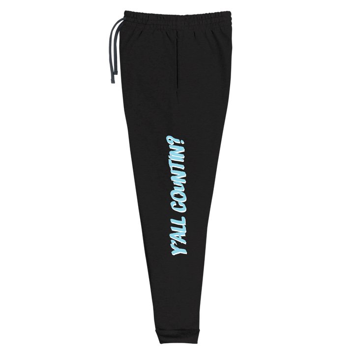 Y'all Countin Joggers - Blue and Black product image (1)