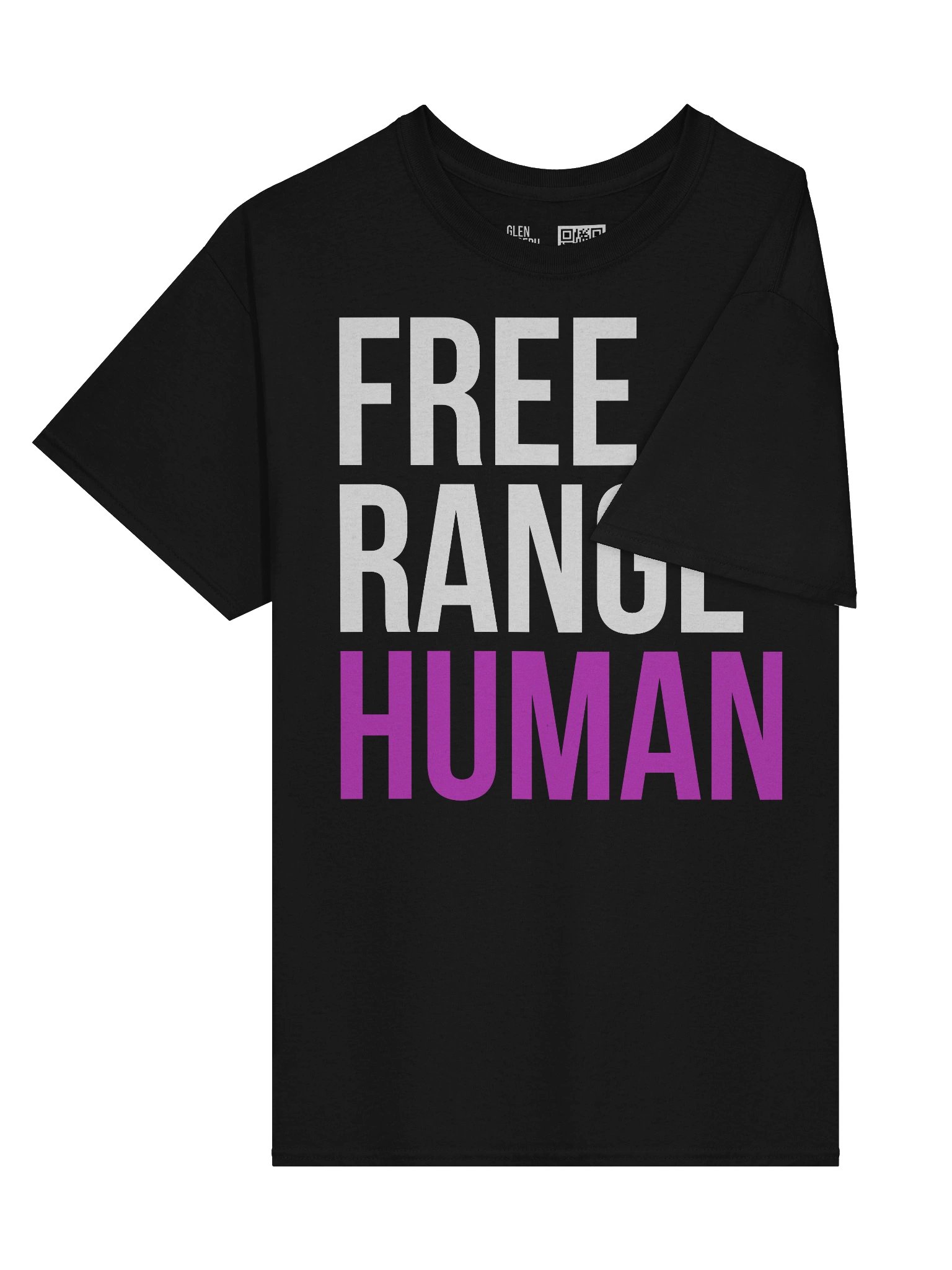 Free Range Human T-Shirt (White/Pink) product image (3)