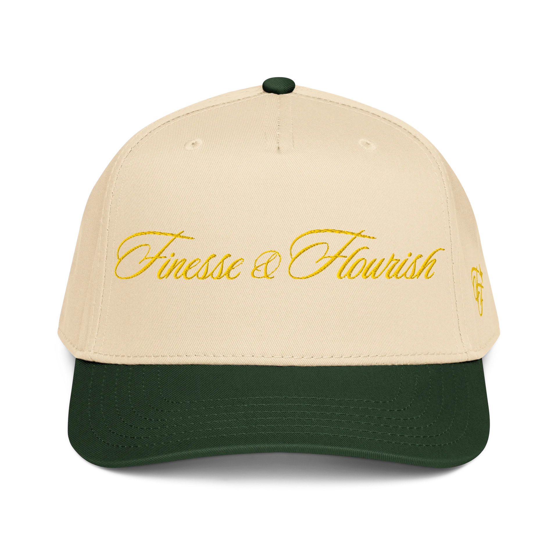 F&F Flag Script Mid-Profile Baseball Cap Tournament (YLW) product image (1)