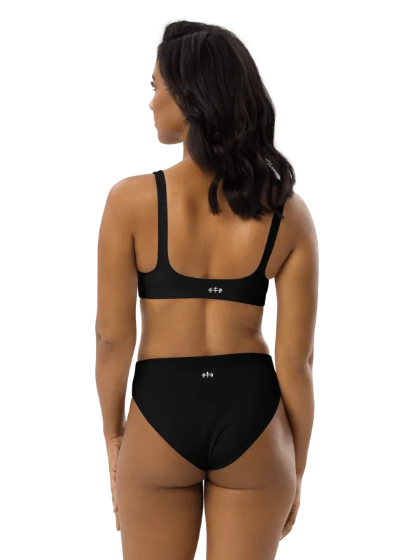 His House Womens High Waisted Bikini Set - Black product image (2)