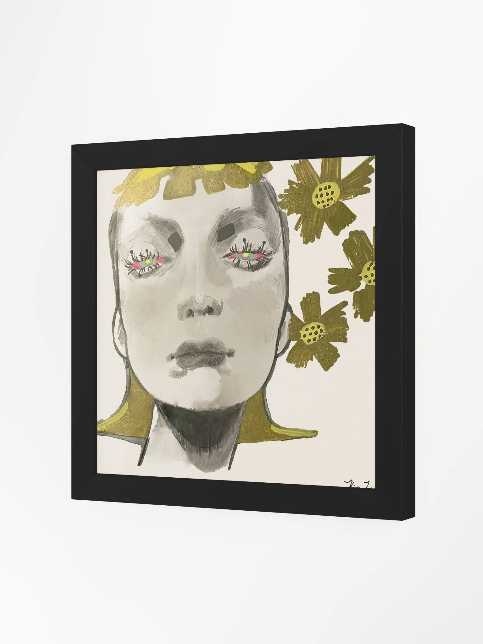 Golden Daisies Square Framed Print product image (7)