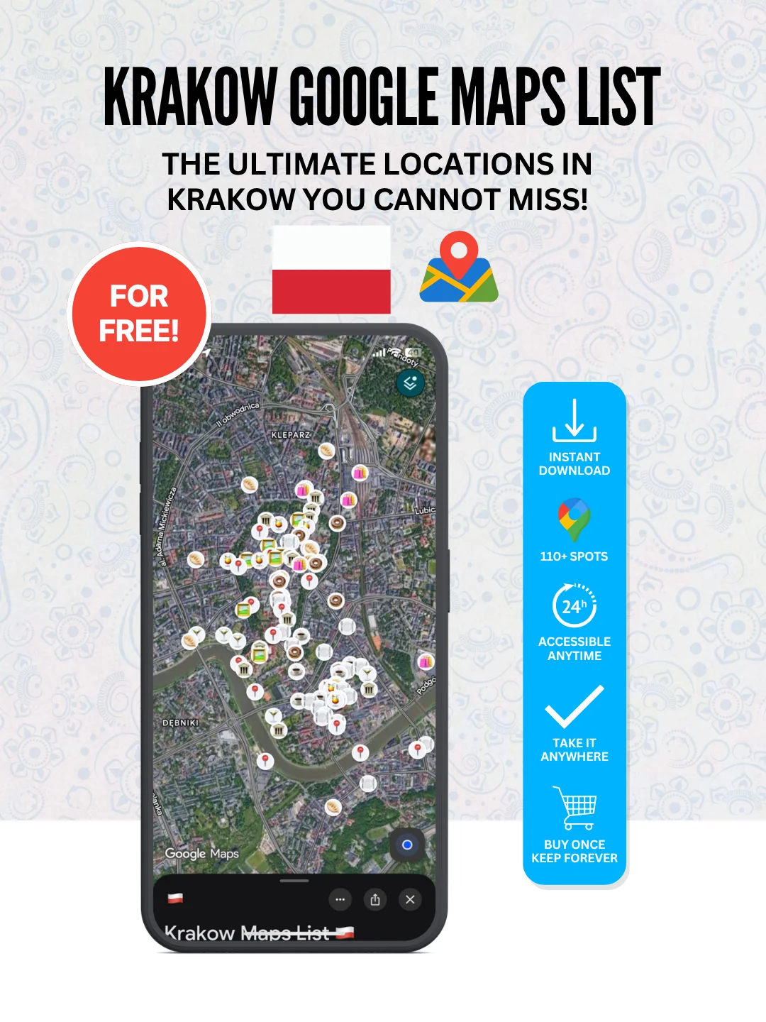 Krakow Cheat Sheet + Free Google Maps List (110+ LOCATIONS) product image (3)