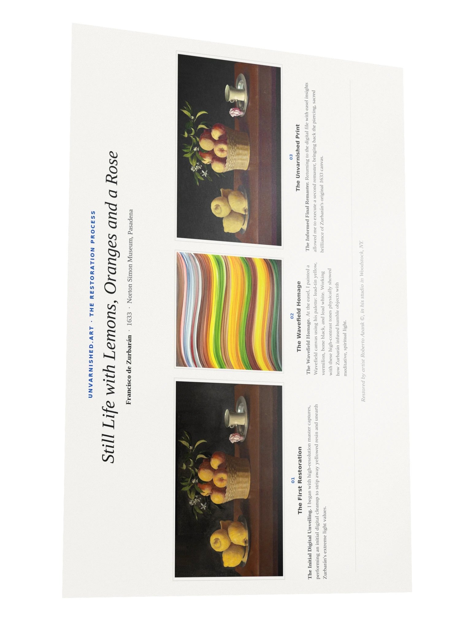 Still Life with Lemons, Oranges and a Rose — Process Poster product image (3)