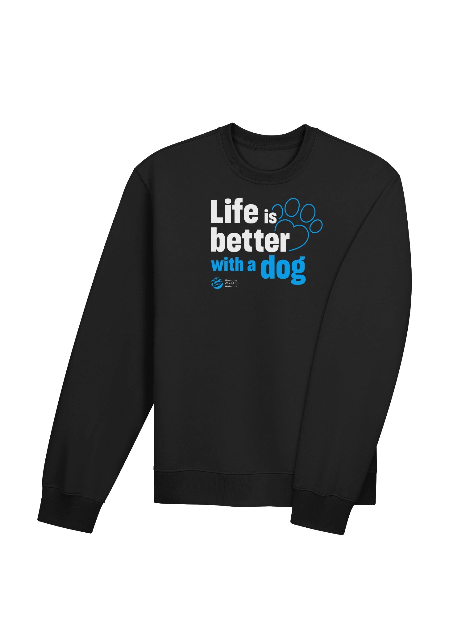 Life is better with a dog - typographic - Sweatshirt product image (4)