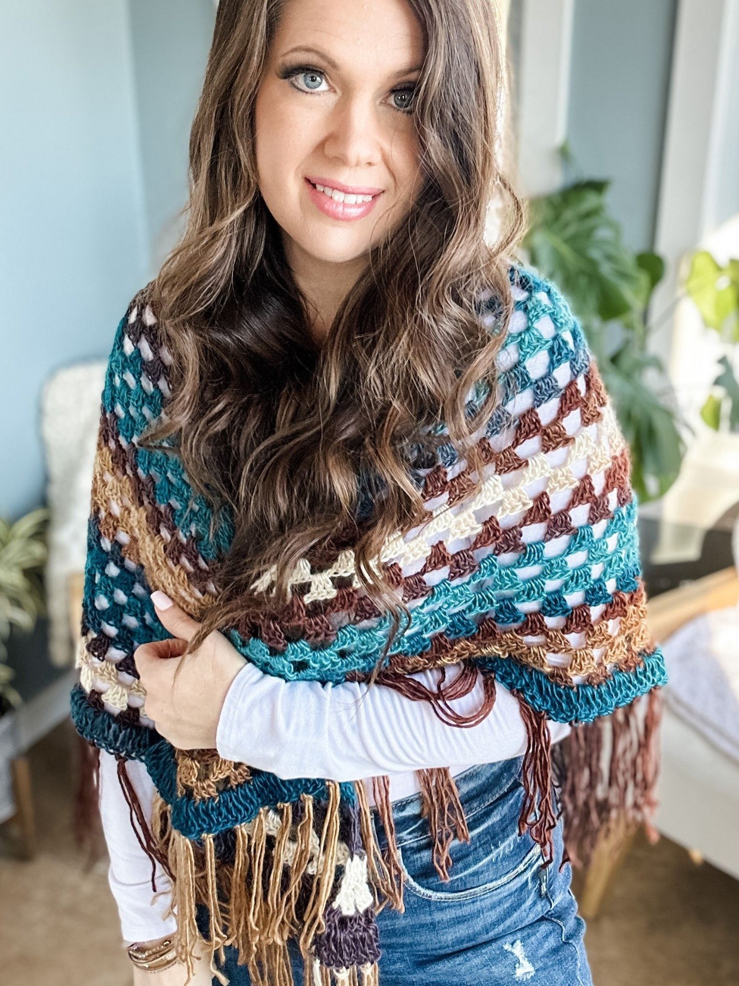 Feathered Fall Shawl Crochet Pattern product image (5)