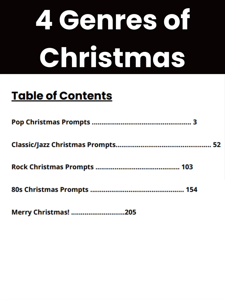 100 Christmas Prompts for Suno product image (2)