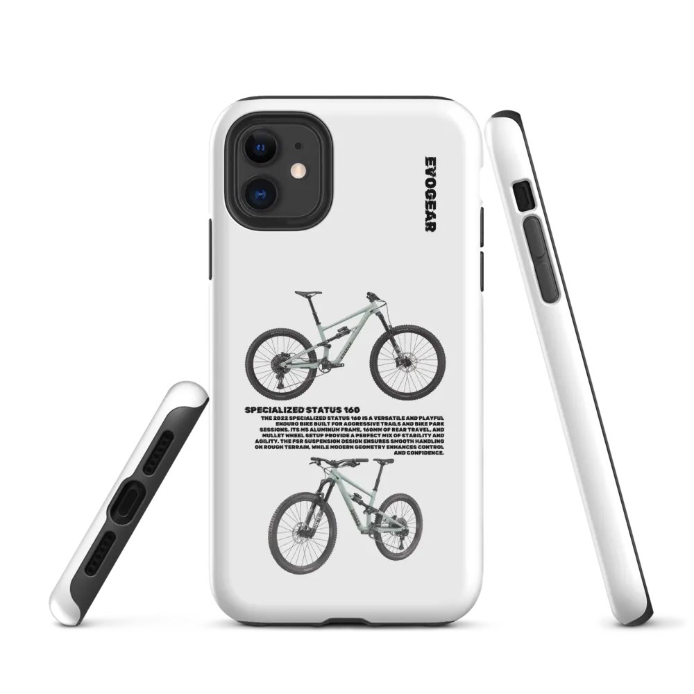 White Specialized Status 160 iPhone Case product image (1)