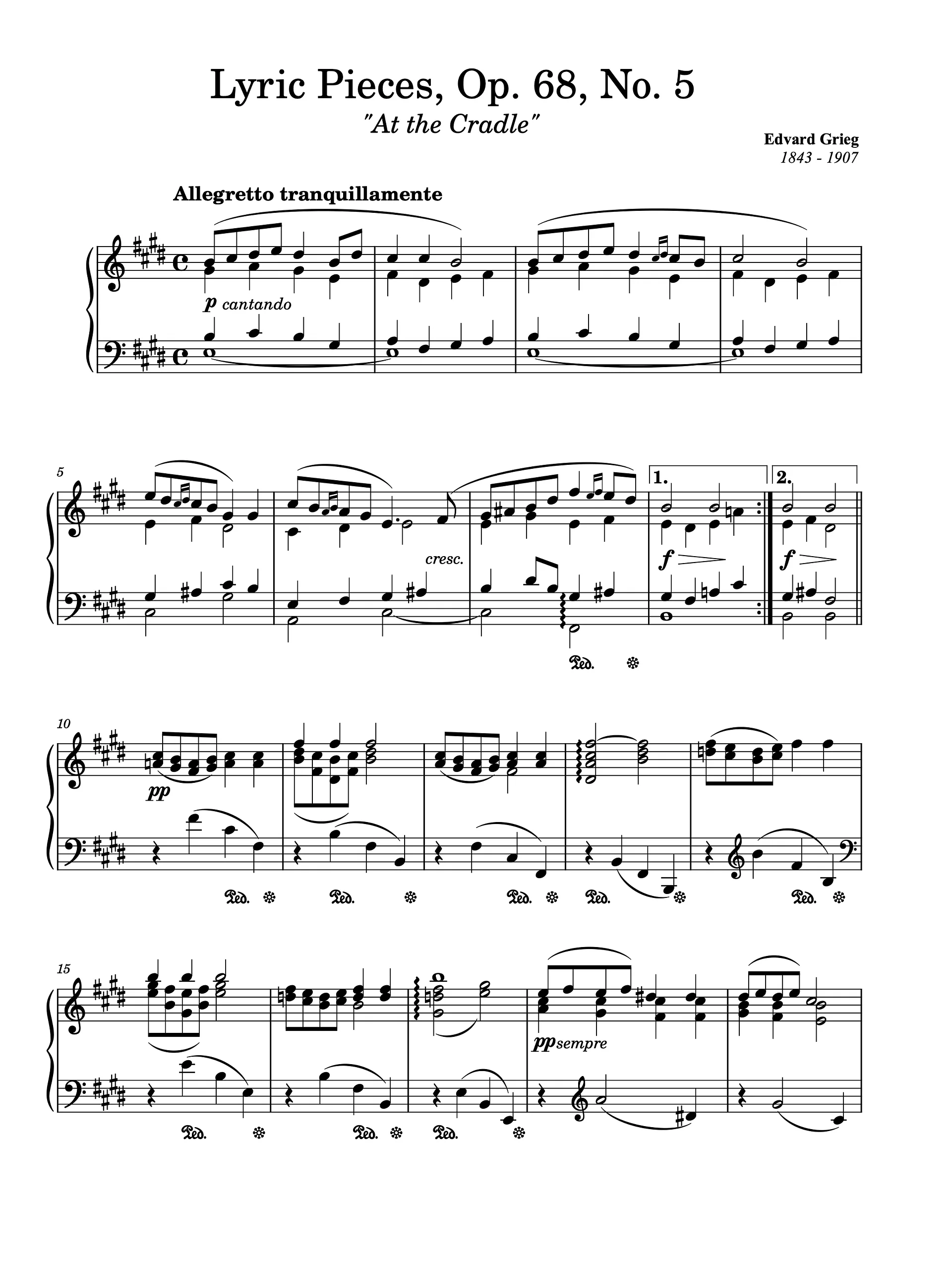 At the Cradle, Op. 68, No. 5 product image (1)