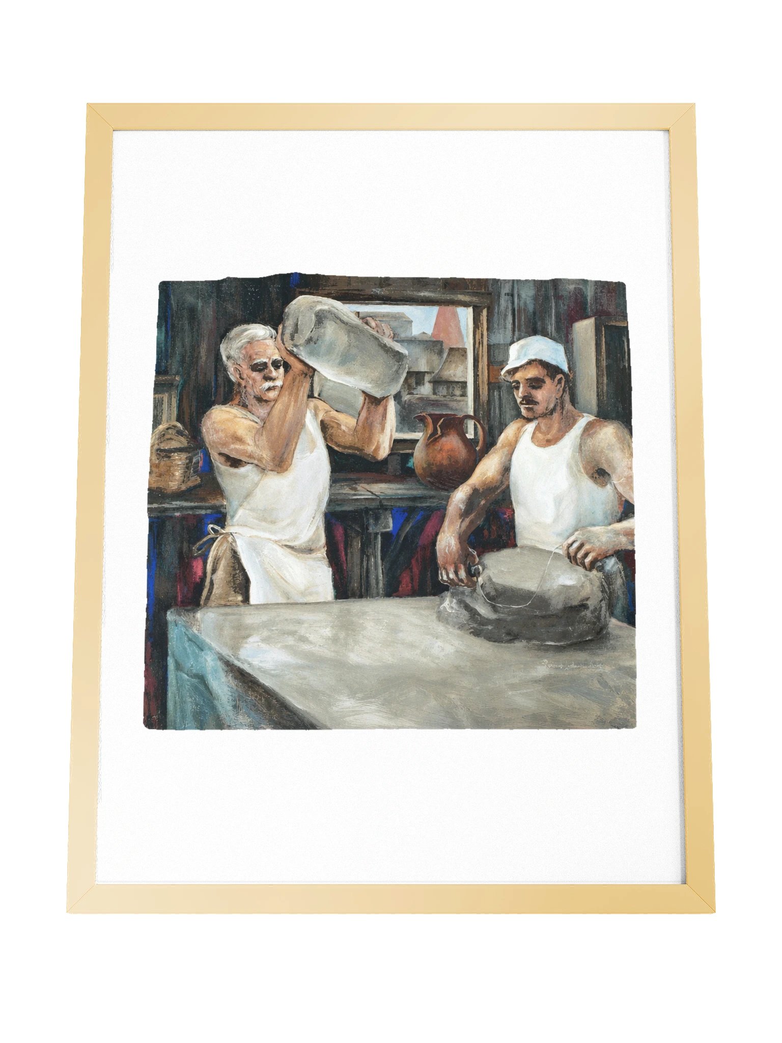 Wedging Clay — WPA Framed Poster product image (4)