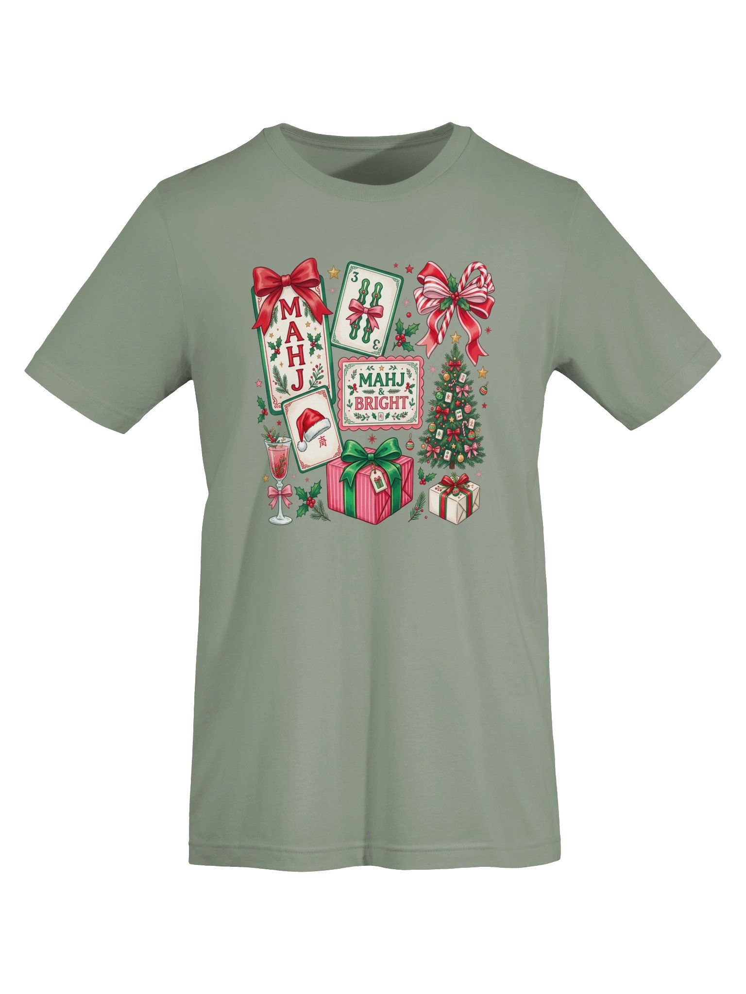 Mahj & Bright Christmas T-Shirt | Holiday Mahjong Tee product image (41)
