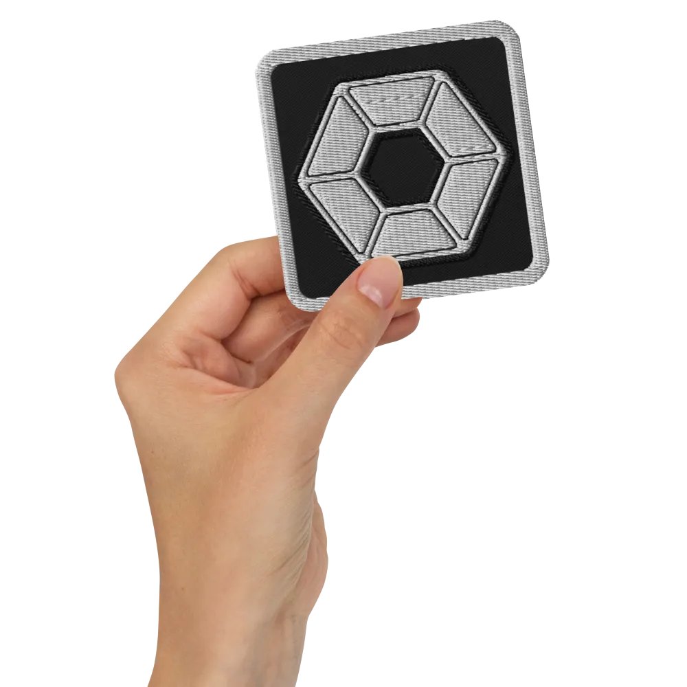White Pixel Embroidered Patch product image (2)