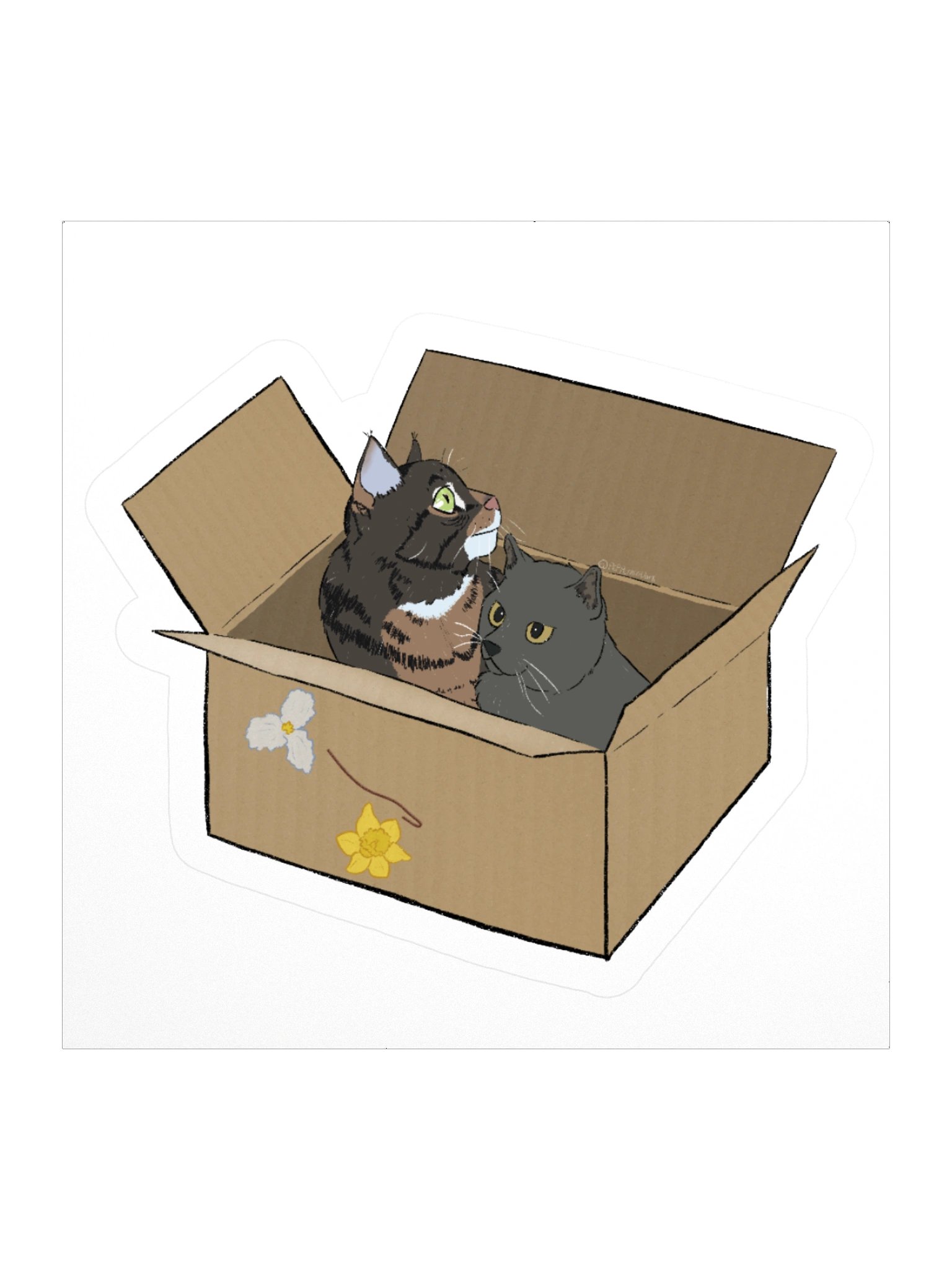 Two Kitties to Go! Sticker product image (1)