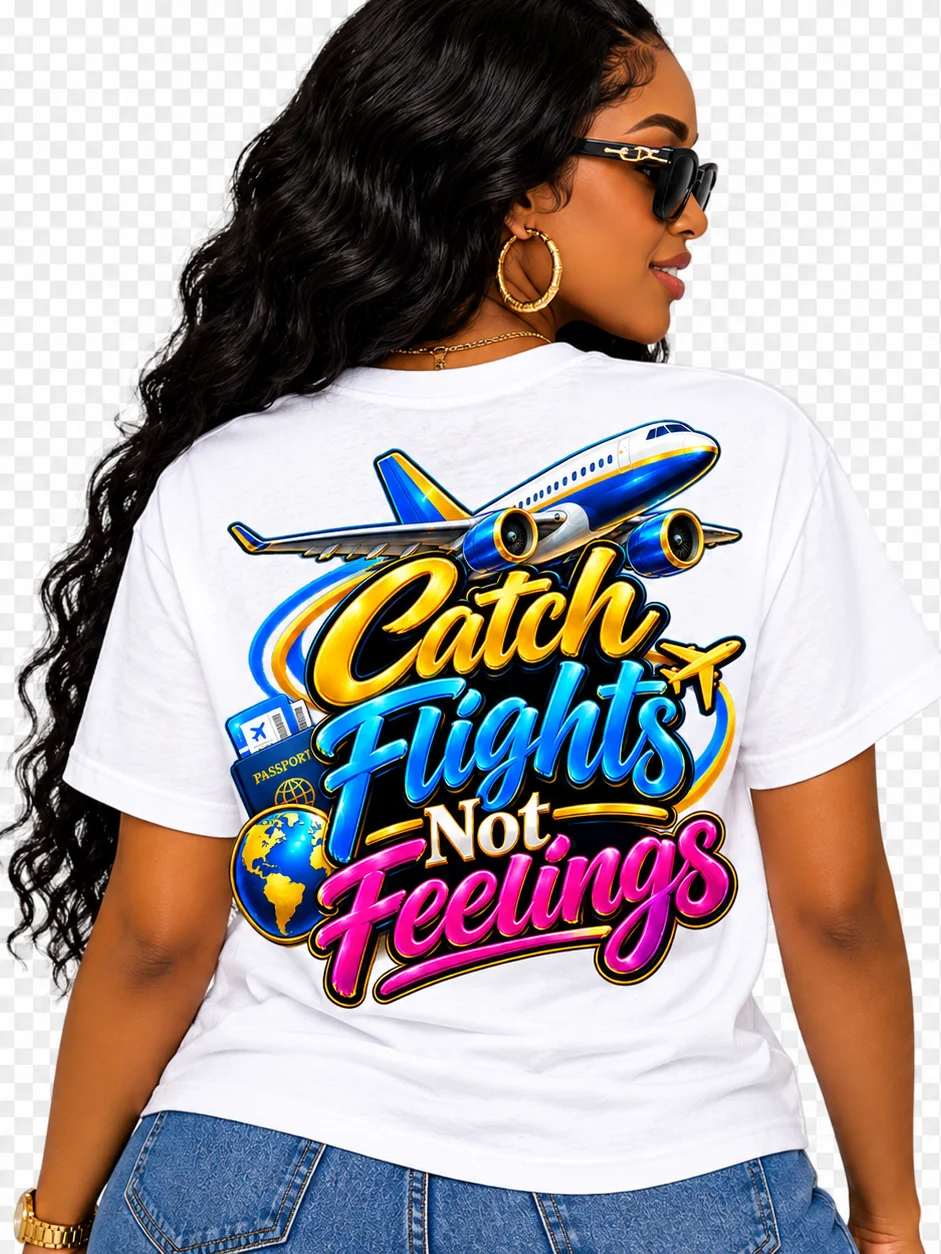 Catch Flights Not Feelings Travel Tee product image (1)
