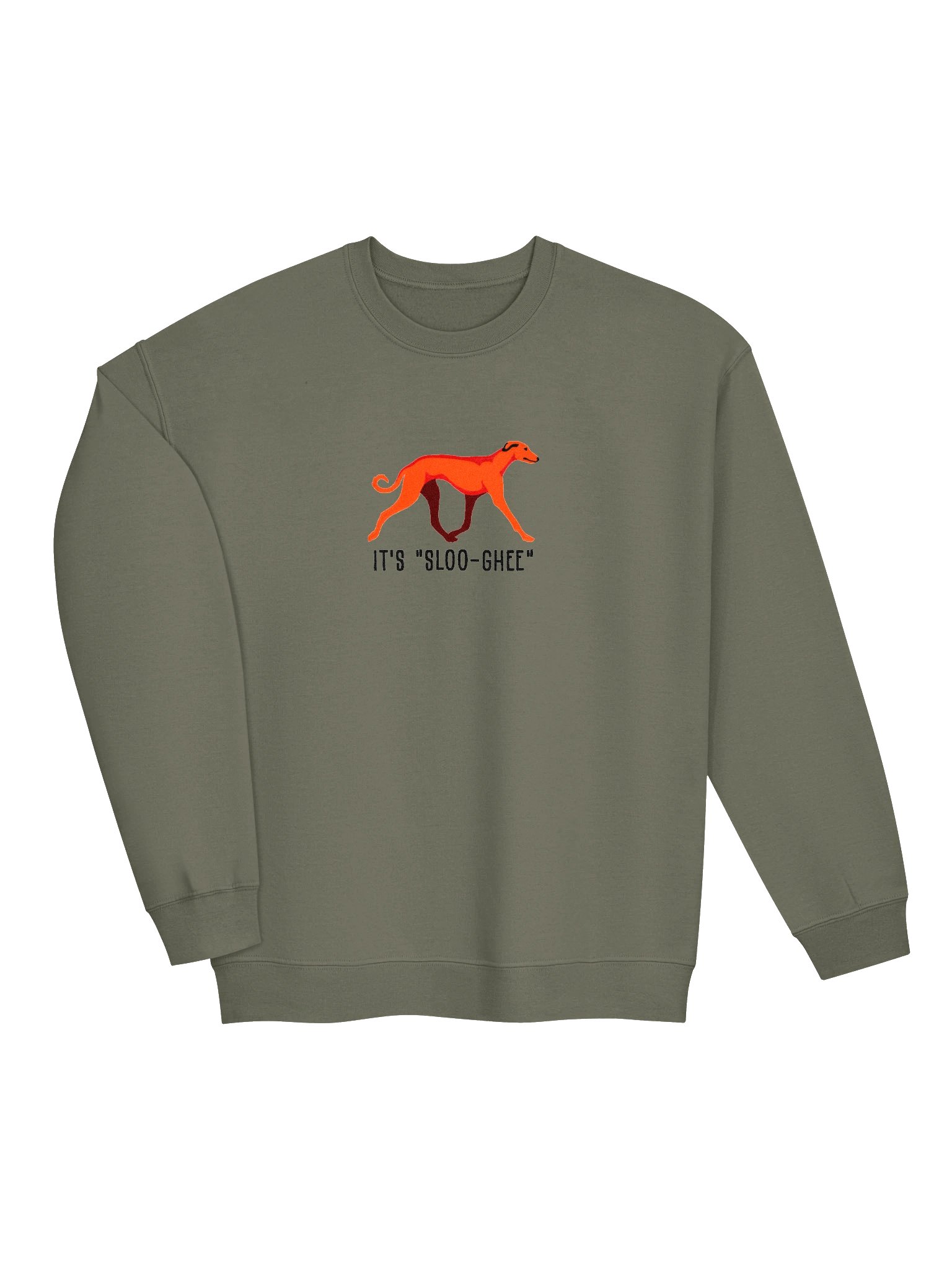 It's Sloo-Gee Sweatshirt(Embroidered) of a Sloughi(Red) product image (6)