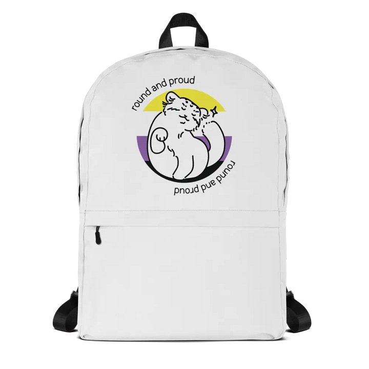 Round and Proud Manul Nonbinary Version - Backpack product image (1)