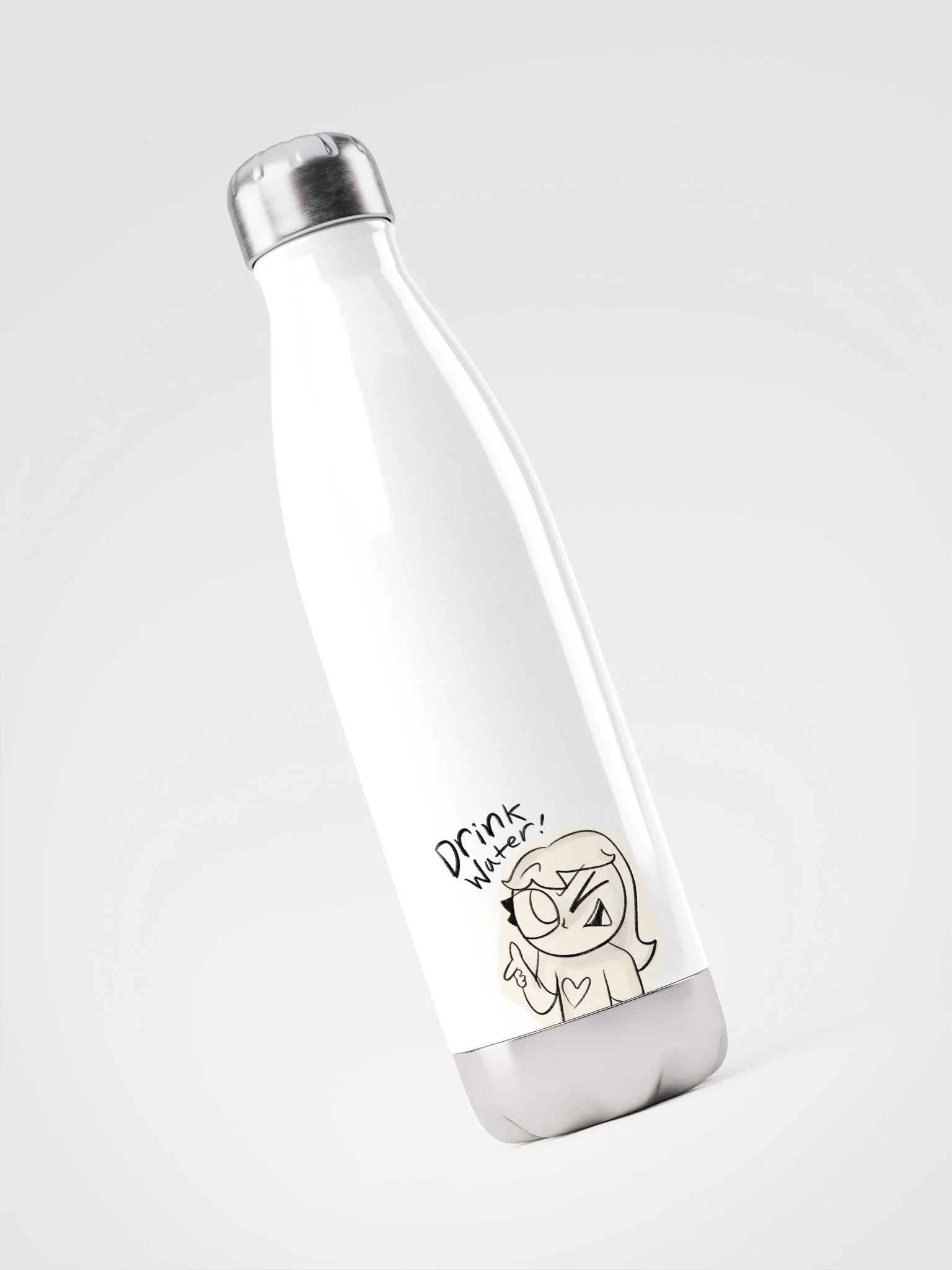 Indy "Drink Water" Water Bottle (White version) product image (3)