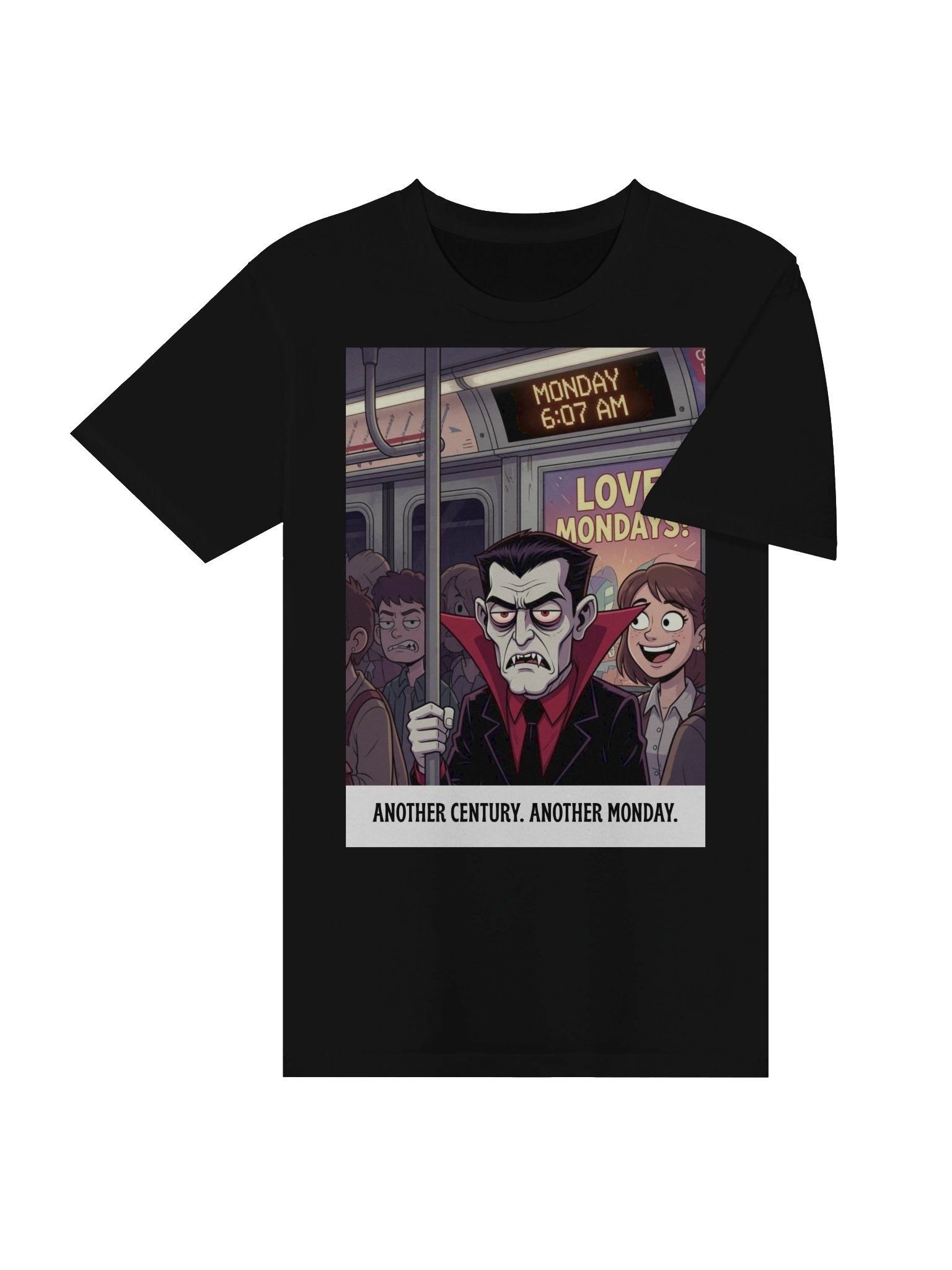 Another Century. Another Monday. Vampire Commute Shirt – Gothic Streetwear Apparel product image (12)