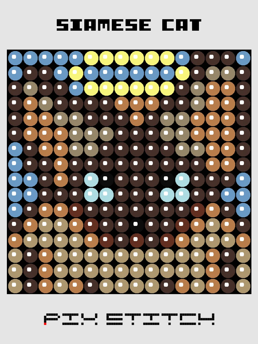 Siamese Cat Pixel Art product image (1)