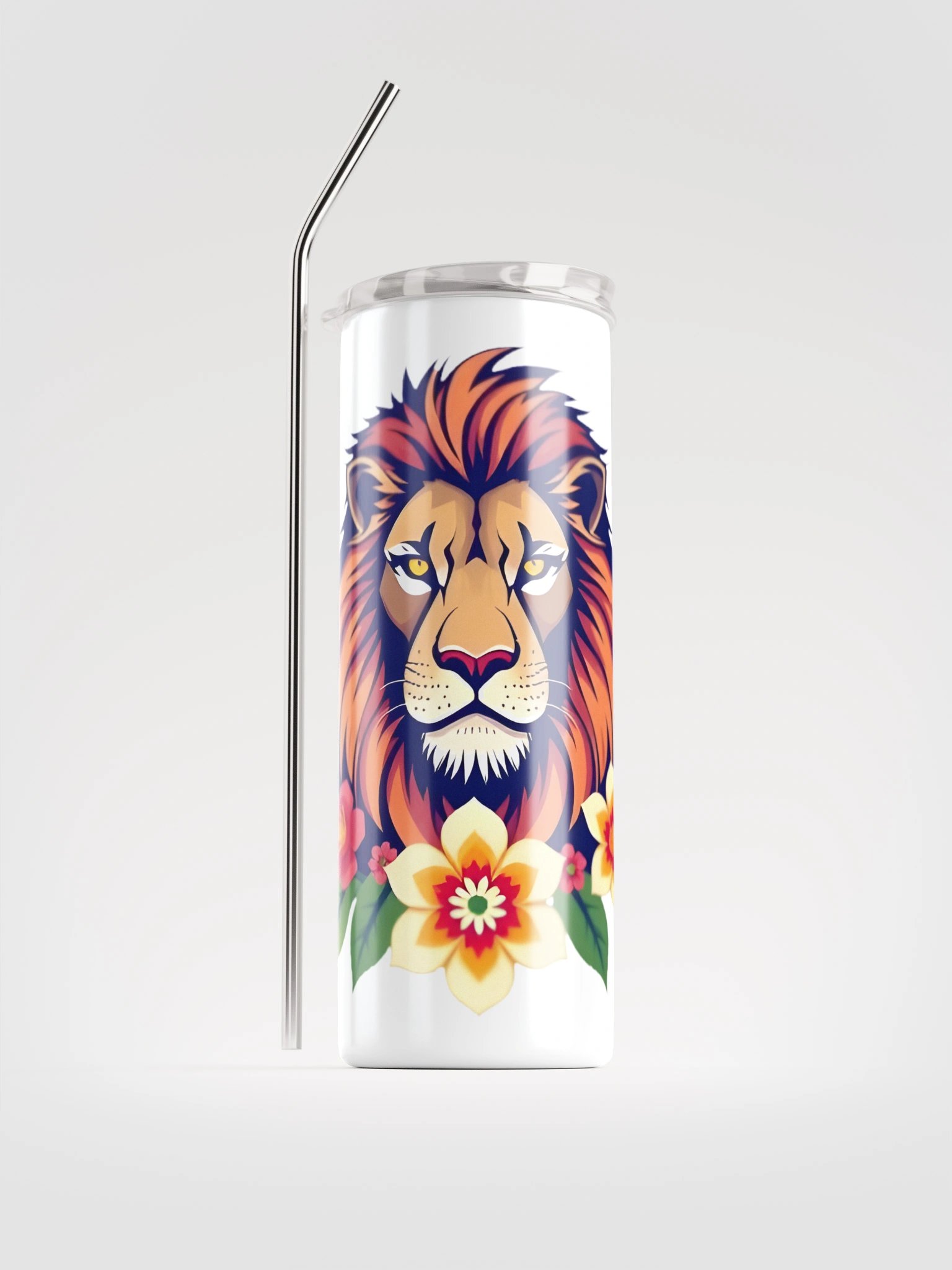 Floral Lion Stainless Steel Tumbler product image (1)
