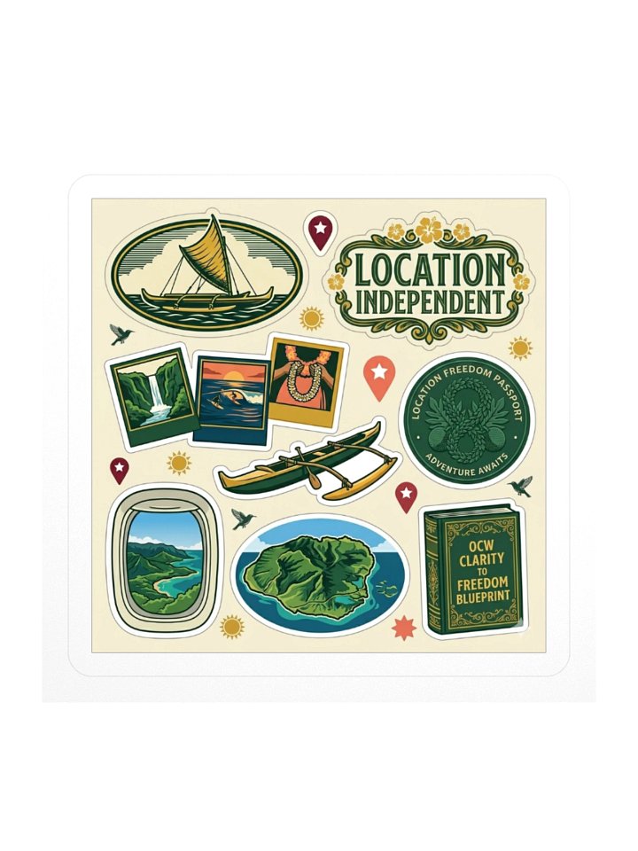 Clarity to Freedom Sticker — Waterproof Digital Nomad Decals product image (1)