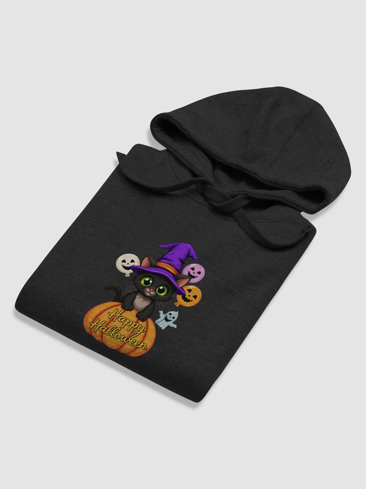 Witchy Sitting Pumpkin Cat Premium Hoodie product image (66)