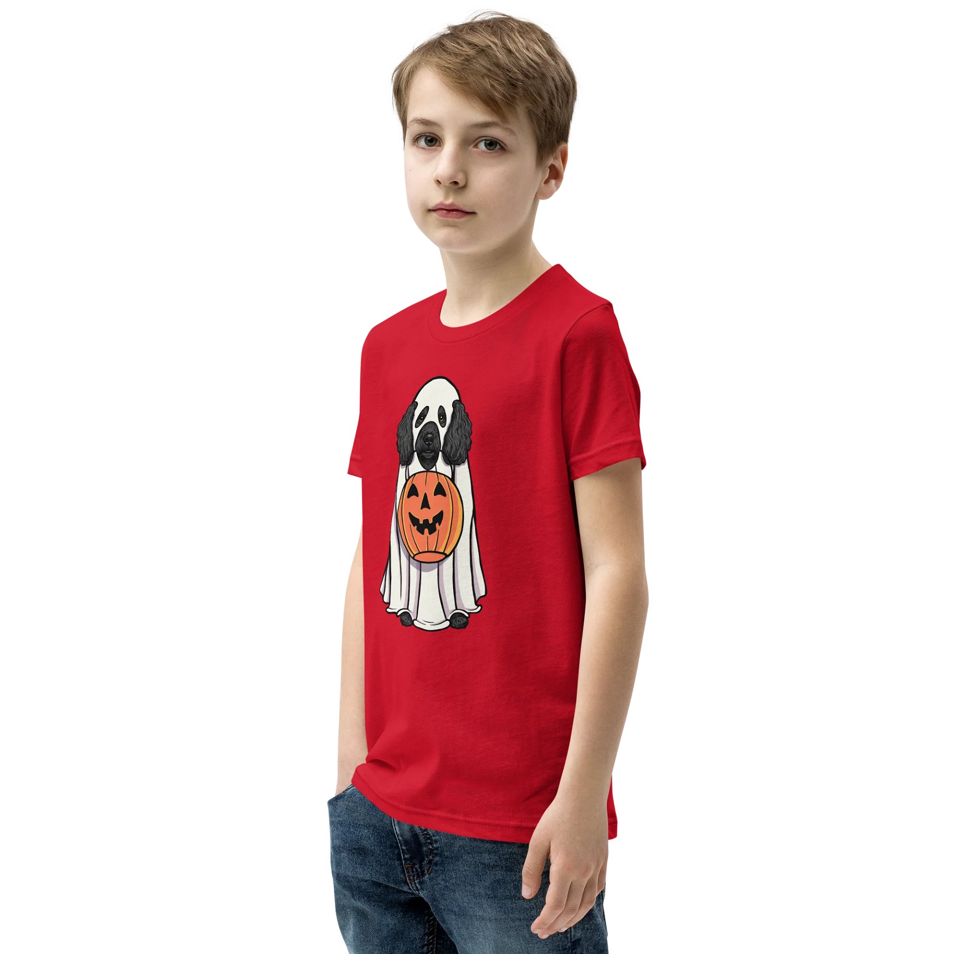 Halloween Miniature Poodle(Black) Youth T-Shirt product image (4)