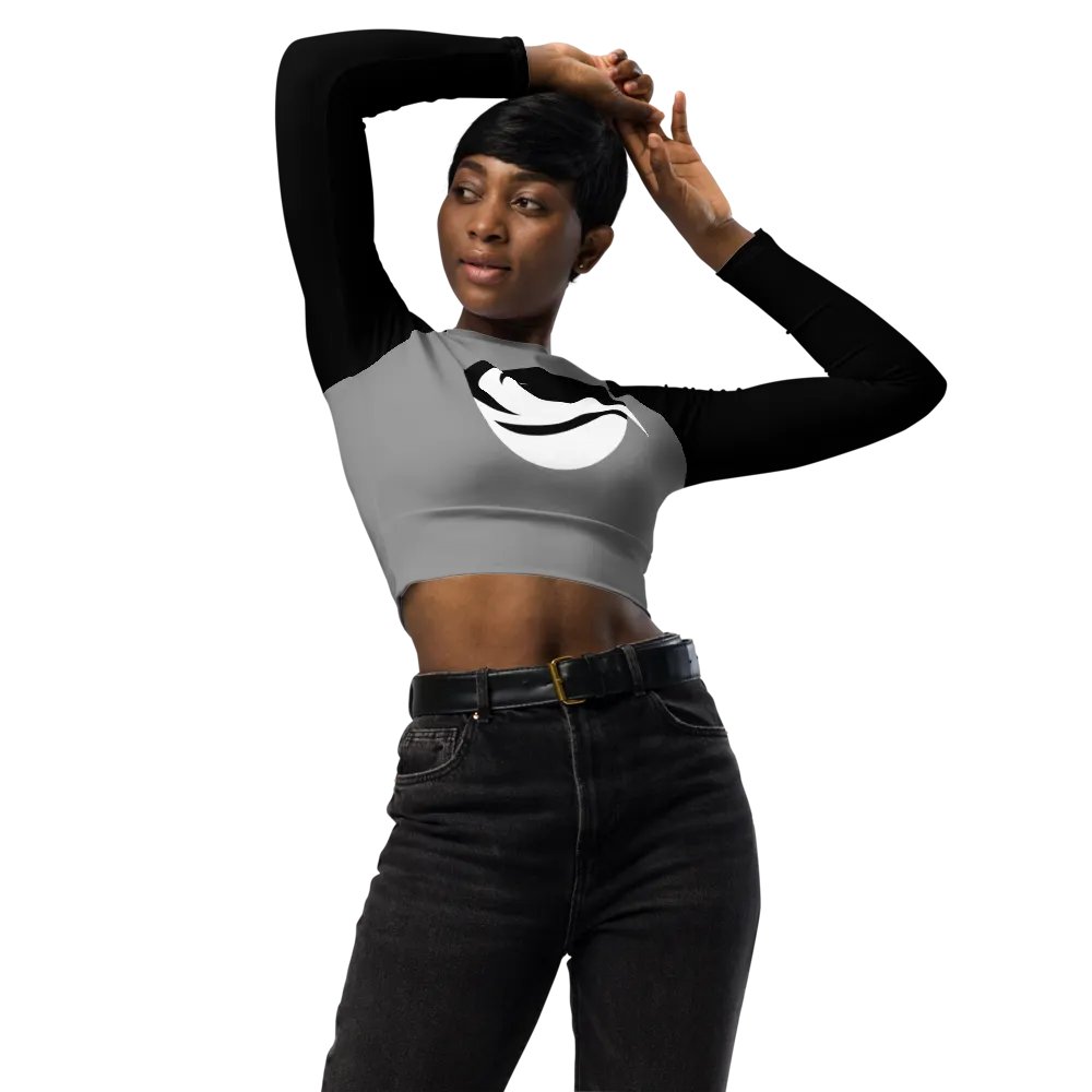 White Wave Cropped Rash Guard product image (4)