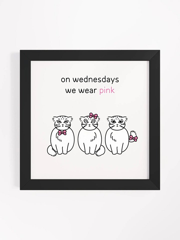 Pink Wednesdays Manul - Framed Print product image (2)