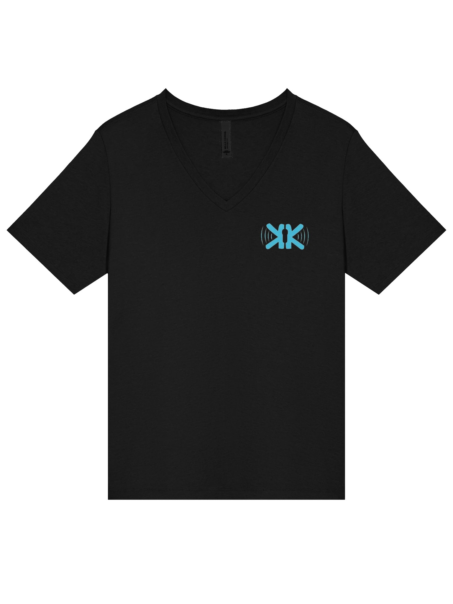 Krank It Up Karaoke Women's Relaxed V-Neck T-Shirt Black product image (4)