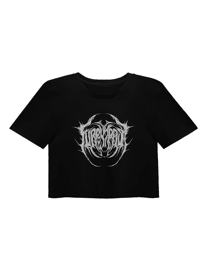 Furry Trash Crop Top – Metal Logo (White Print) product image (3)