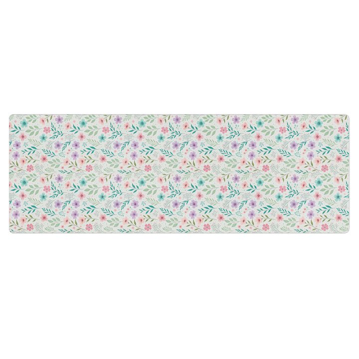 Colorful Floral Pattern Yoga Mat by Treasure Pie product image (1)