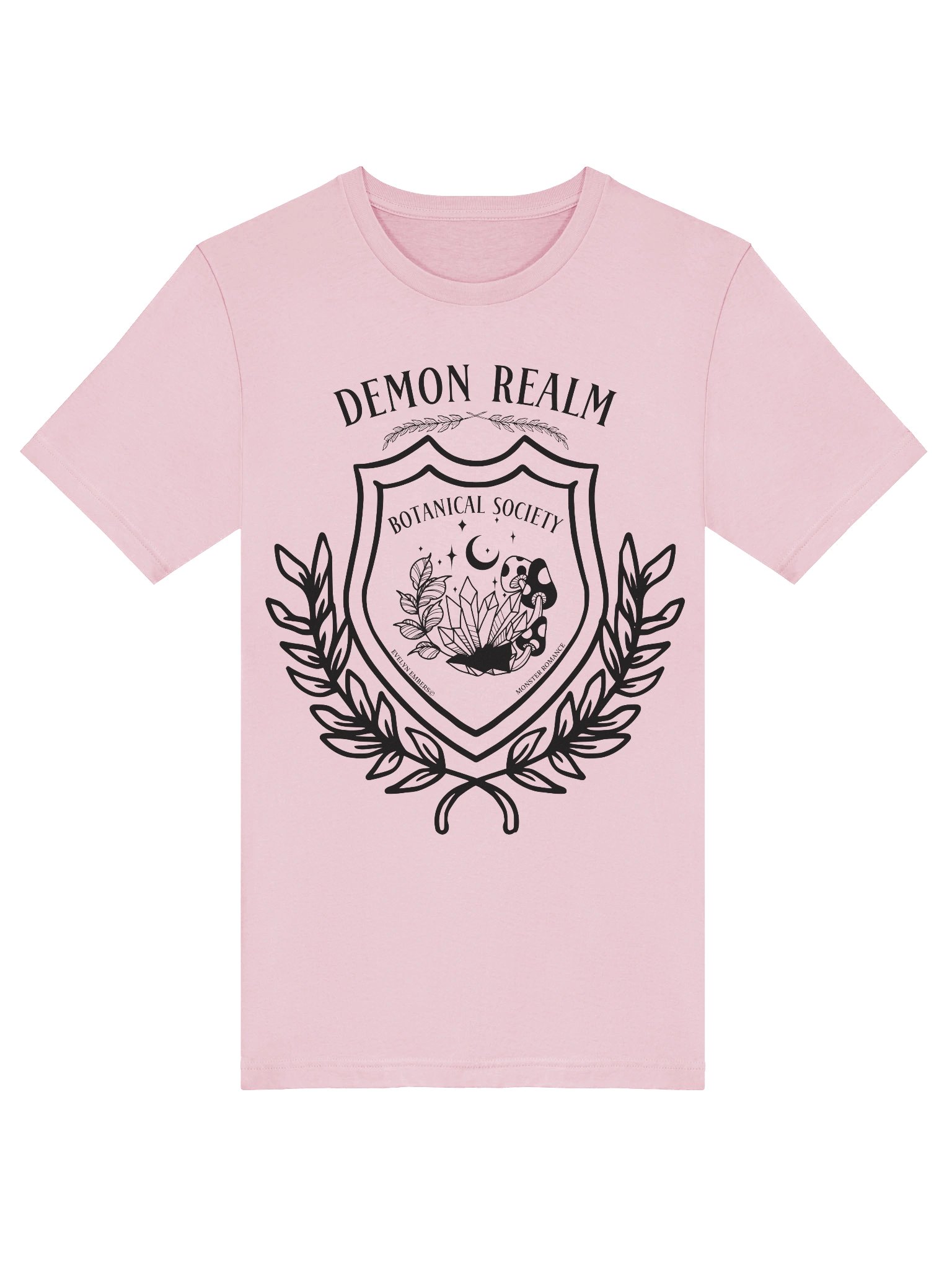 "Demon Realm Botanical Society" Bella+Canvas T-Shirt - black text on light colors product image (40)