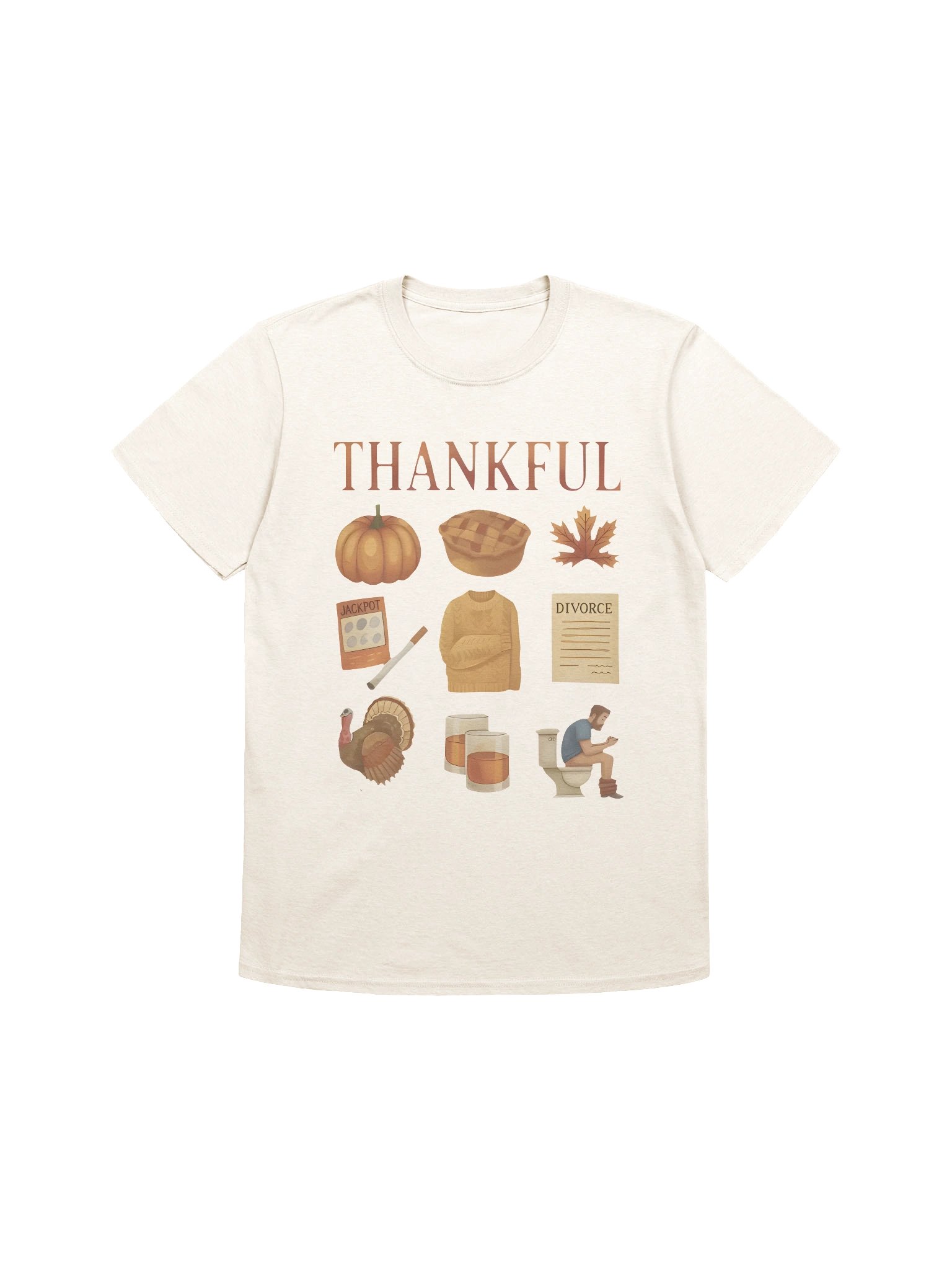 Thankful Thanksgiving Doodles T-Shirt product image (1)