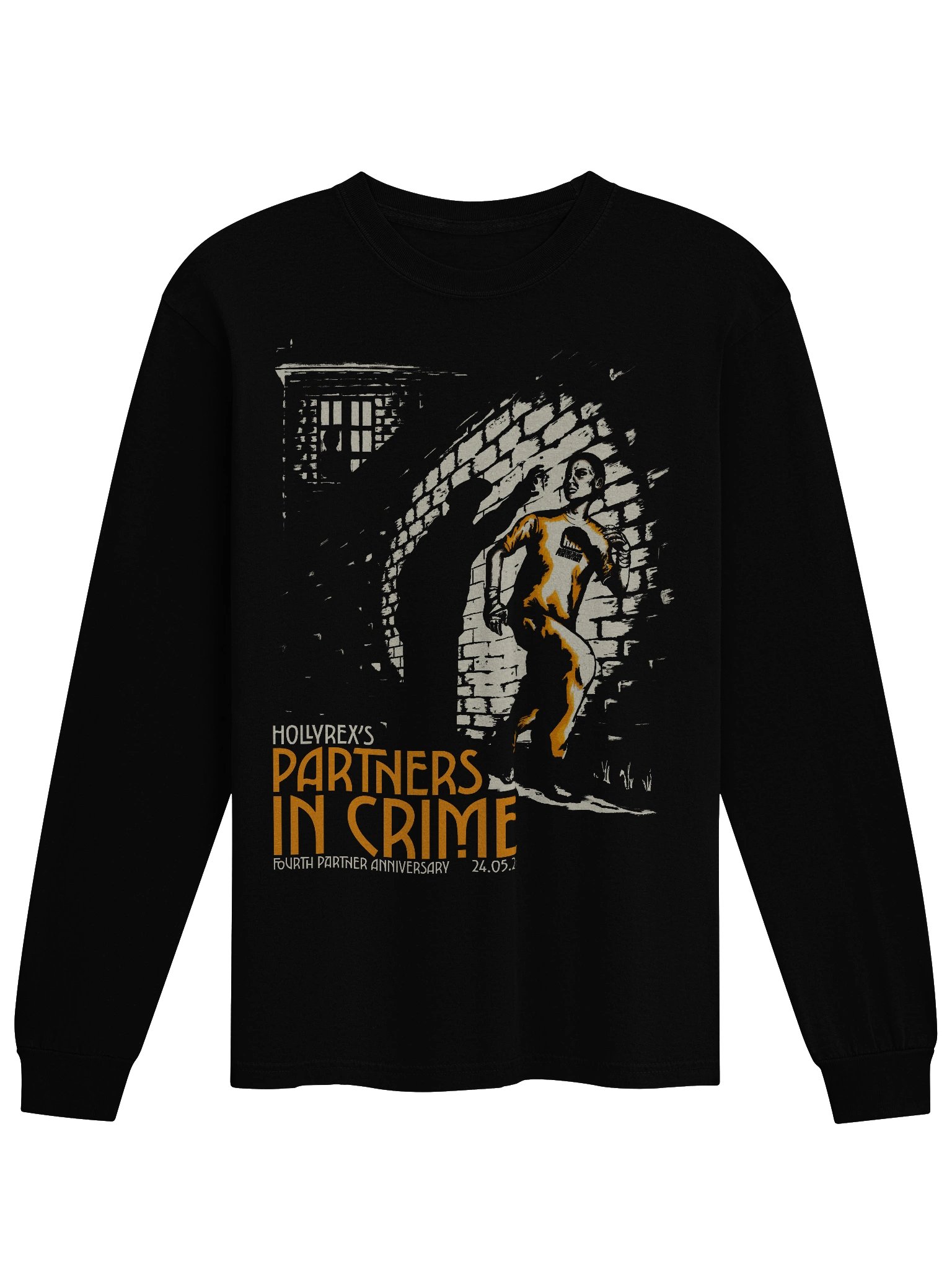 HollyRex Partners In Crime Four Year Partner Anniversary LIMITED EDITION Long Sleeve T-Shirt! Purple product image (1)