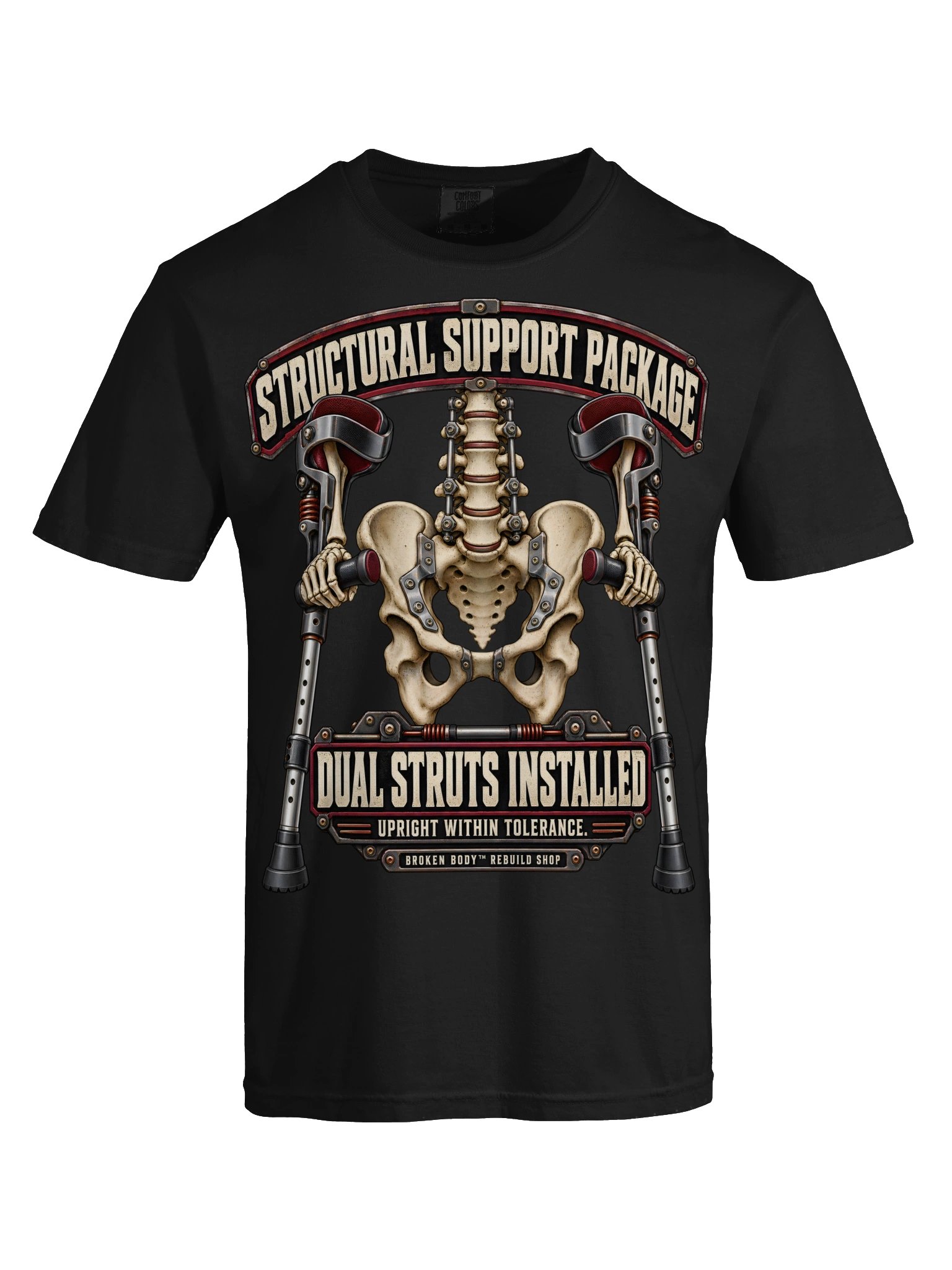 Forearm Crutch Shirt — Structural Support Package Funny Mobility Aid Tee | Rebuild Shop product image (10)
