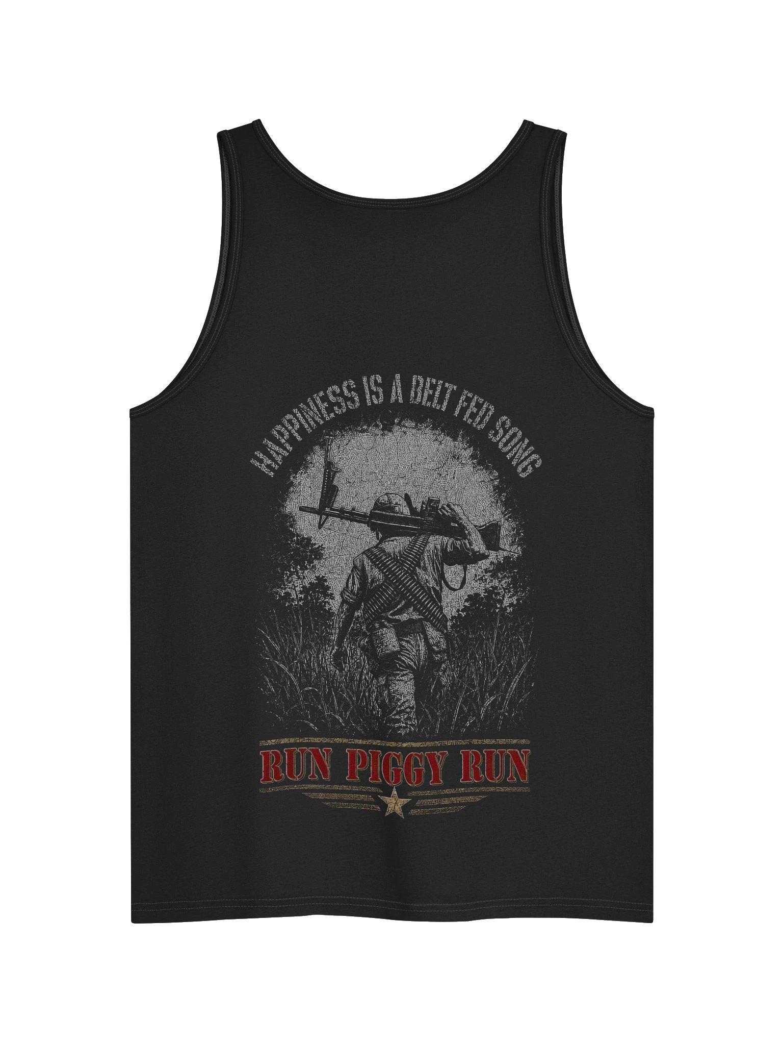 Run Piggy Run "Happiness Is a Belt Fed Song" M60 Gunner Tank product image (1)