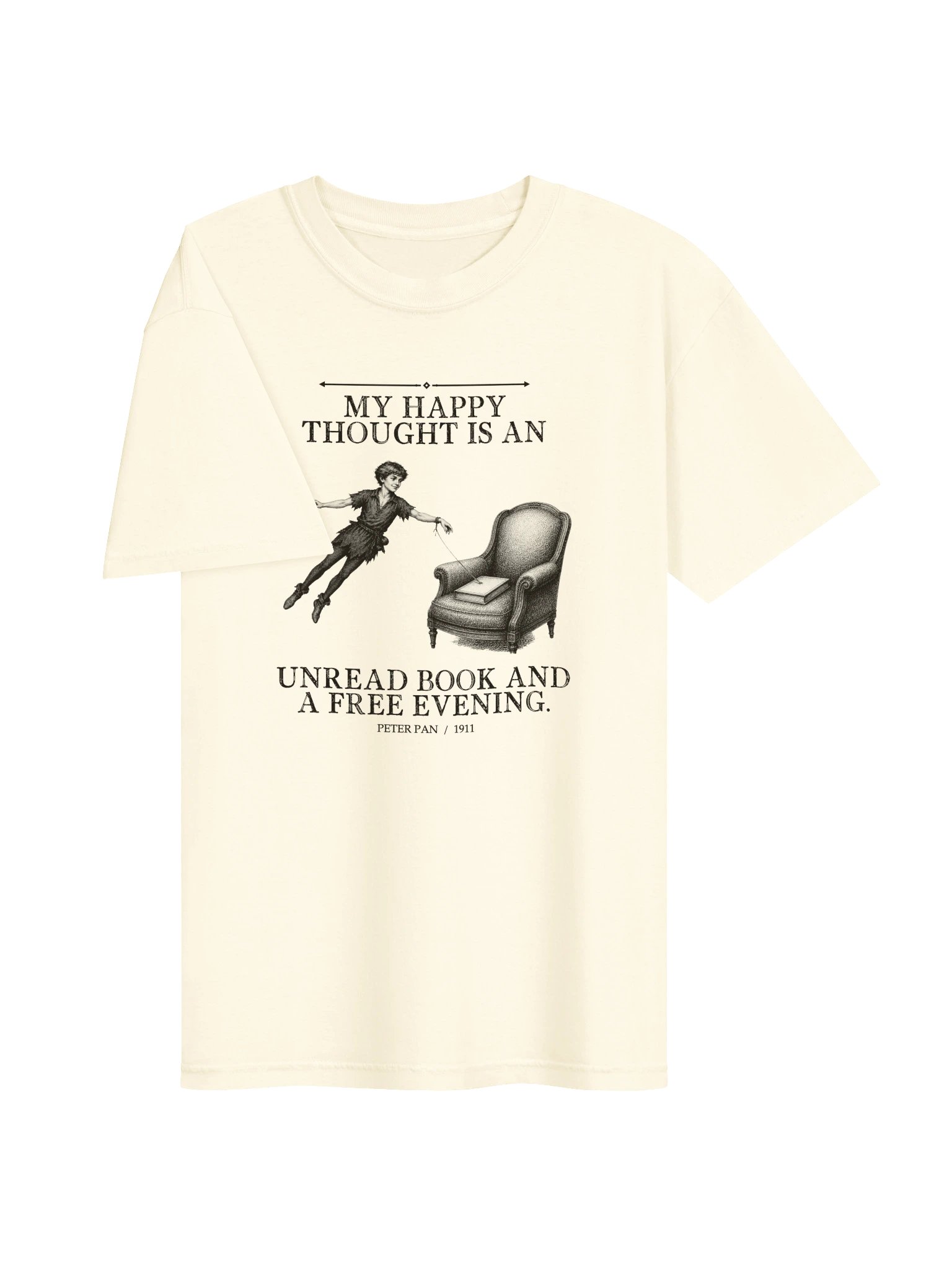 Happy Thought Unread Book Free Evening -- Peter Pan Tee (Light) product image (9)