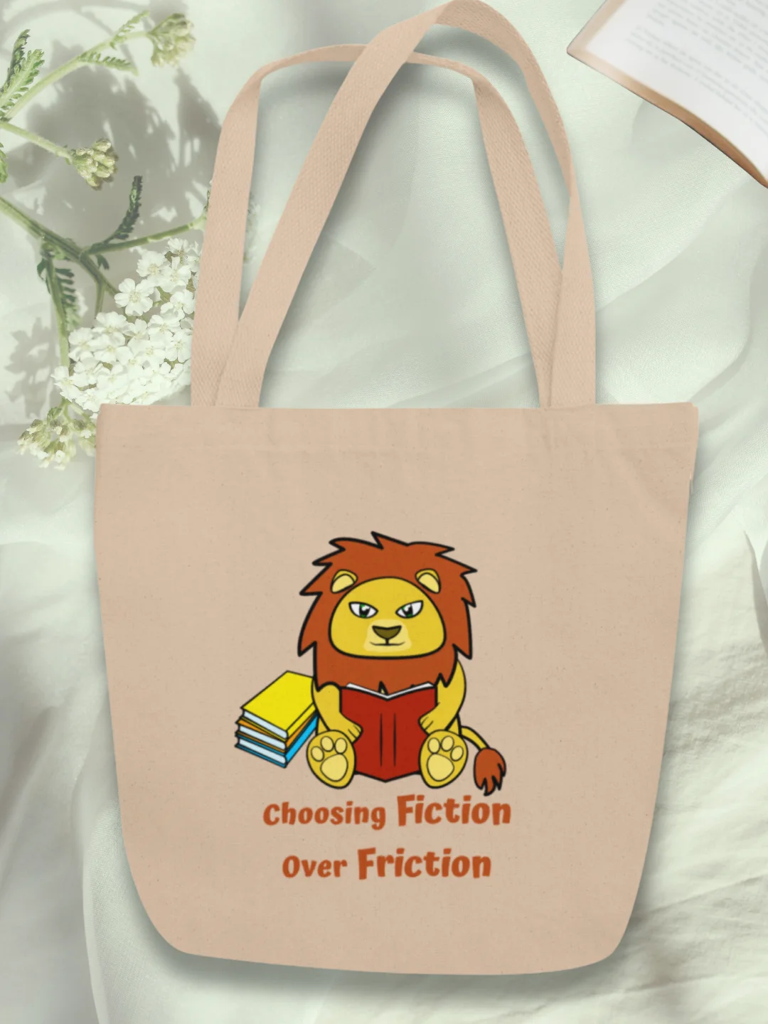 Choosing Fiction Over Friction – Lonely Lion Tote Bag product image (1)