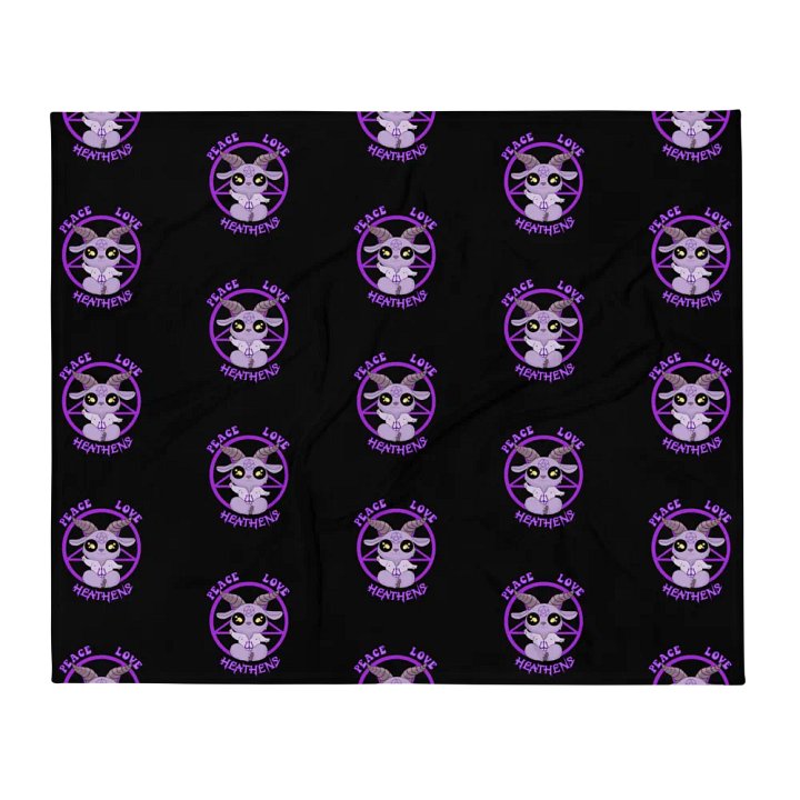 Peace, Love, Heathens Throw Blanket - Purple product image (13)