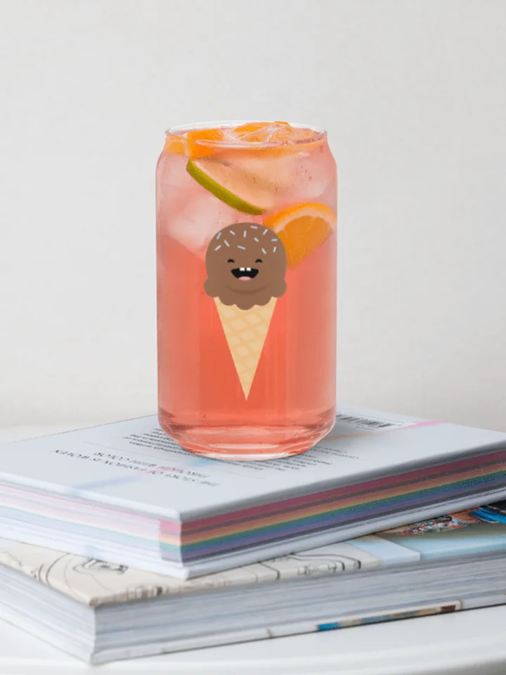 3 Ice Cream Cone Characters on Can Shaped Glass product image (2)