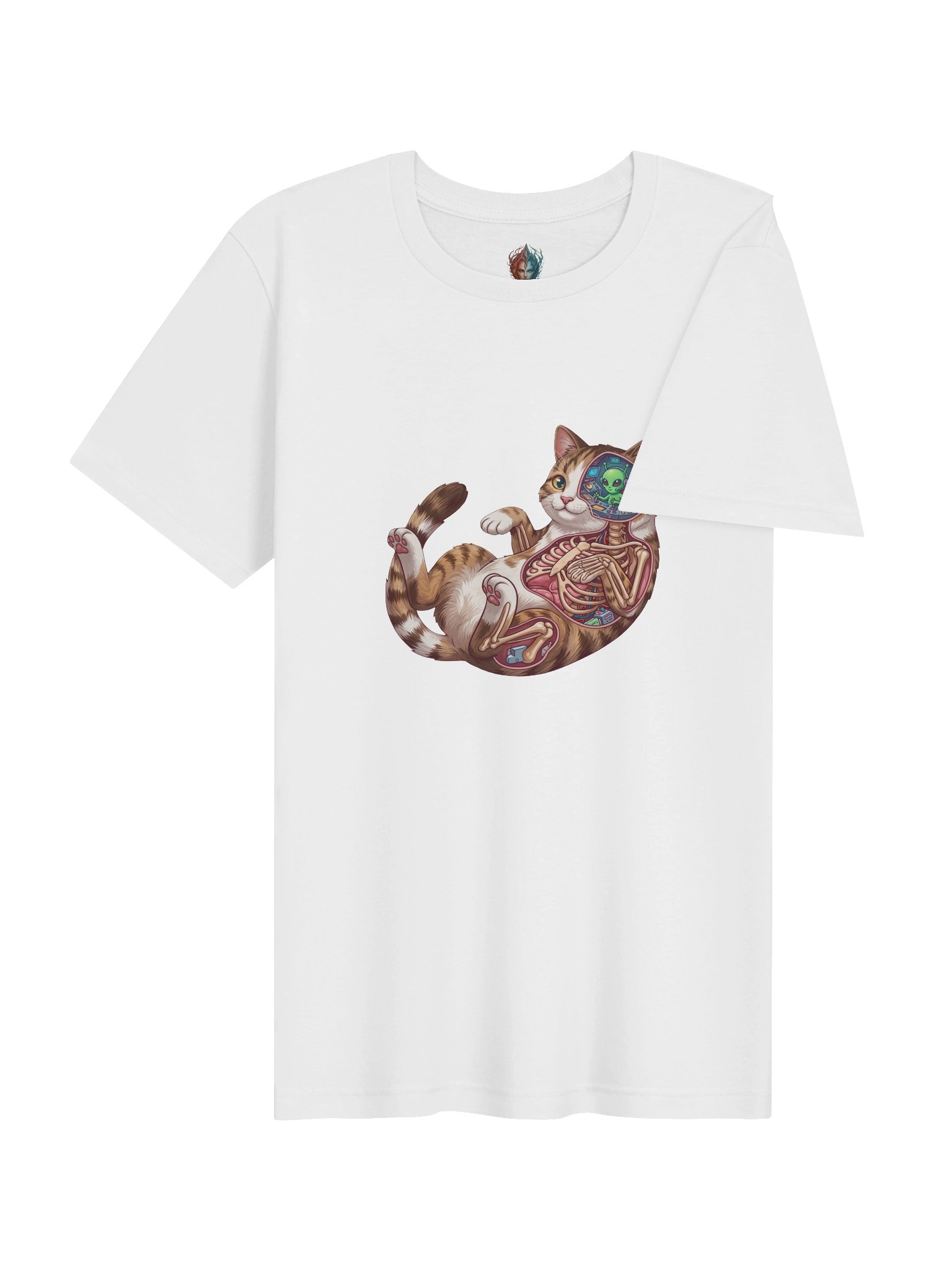 Alien Cat Graphic T-Shirt | Funny Sci-Fi Cat Shirt | Soft Nerdy Tee for Cat Lovers product image (34)