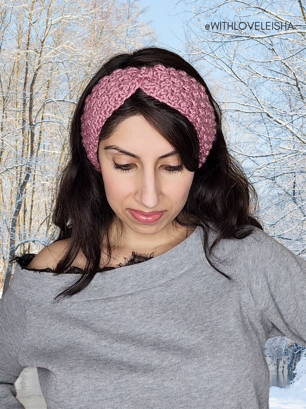 Easy Perfect Fit Cobblestone Winter Crochet Headband - Beginner Written Pattern & Ad Free Video product image (6)