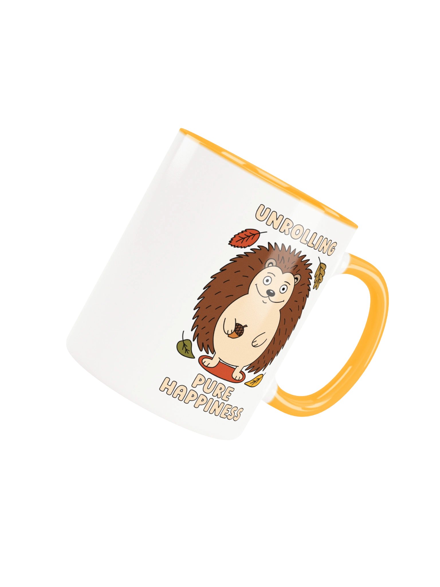 Unrolling Pure Happiness Cute Silly Funny Hedgehog Mug product image (4)